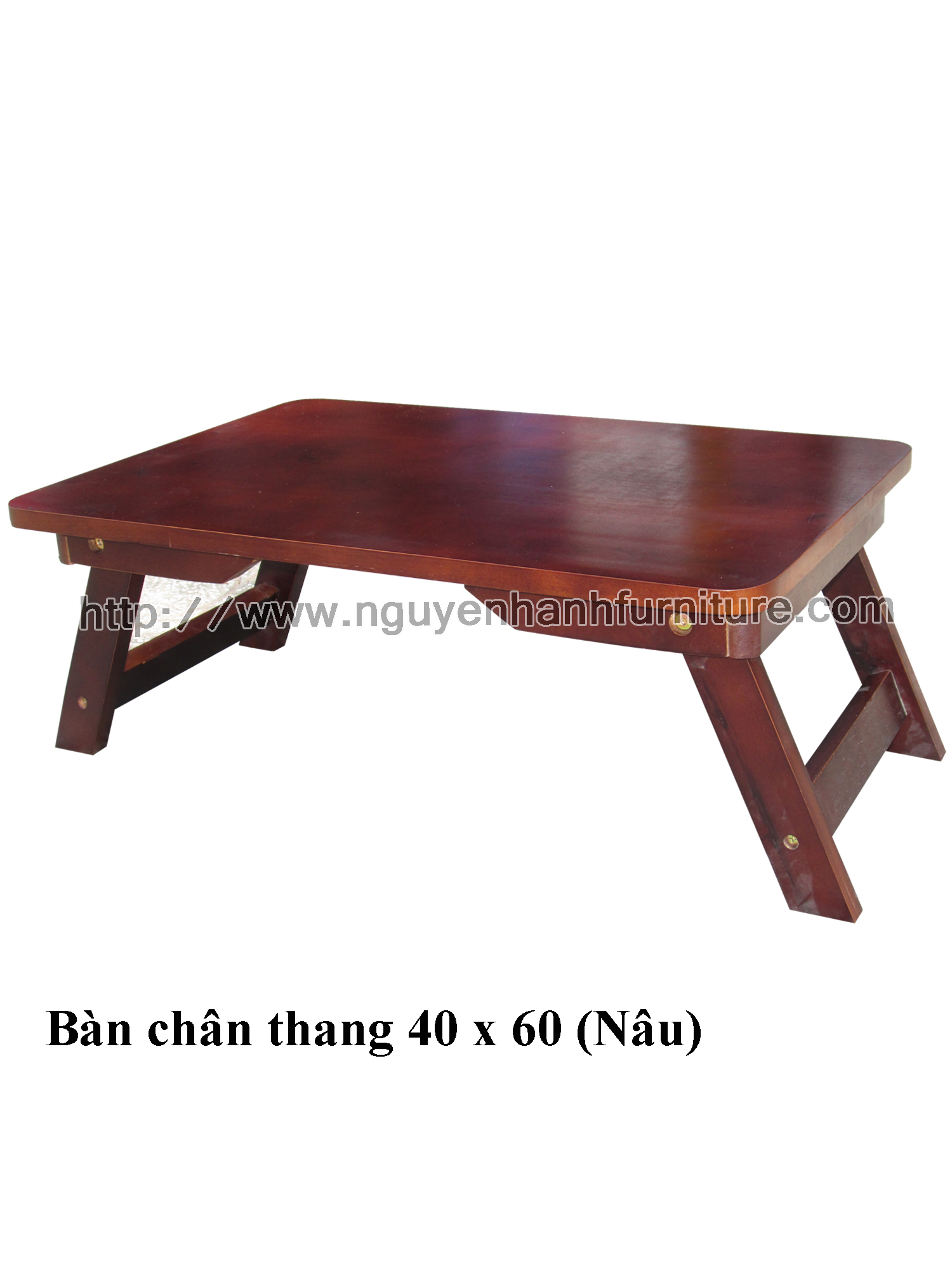 Name product: 4 x 6 Tea table with ladder shape legs (Brown) - Dimensions: 40 x 60 x 24 (H) - Description: Wood natural rubber